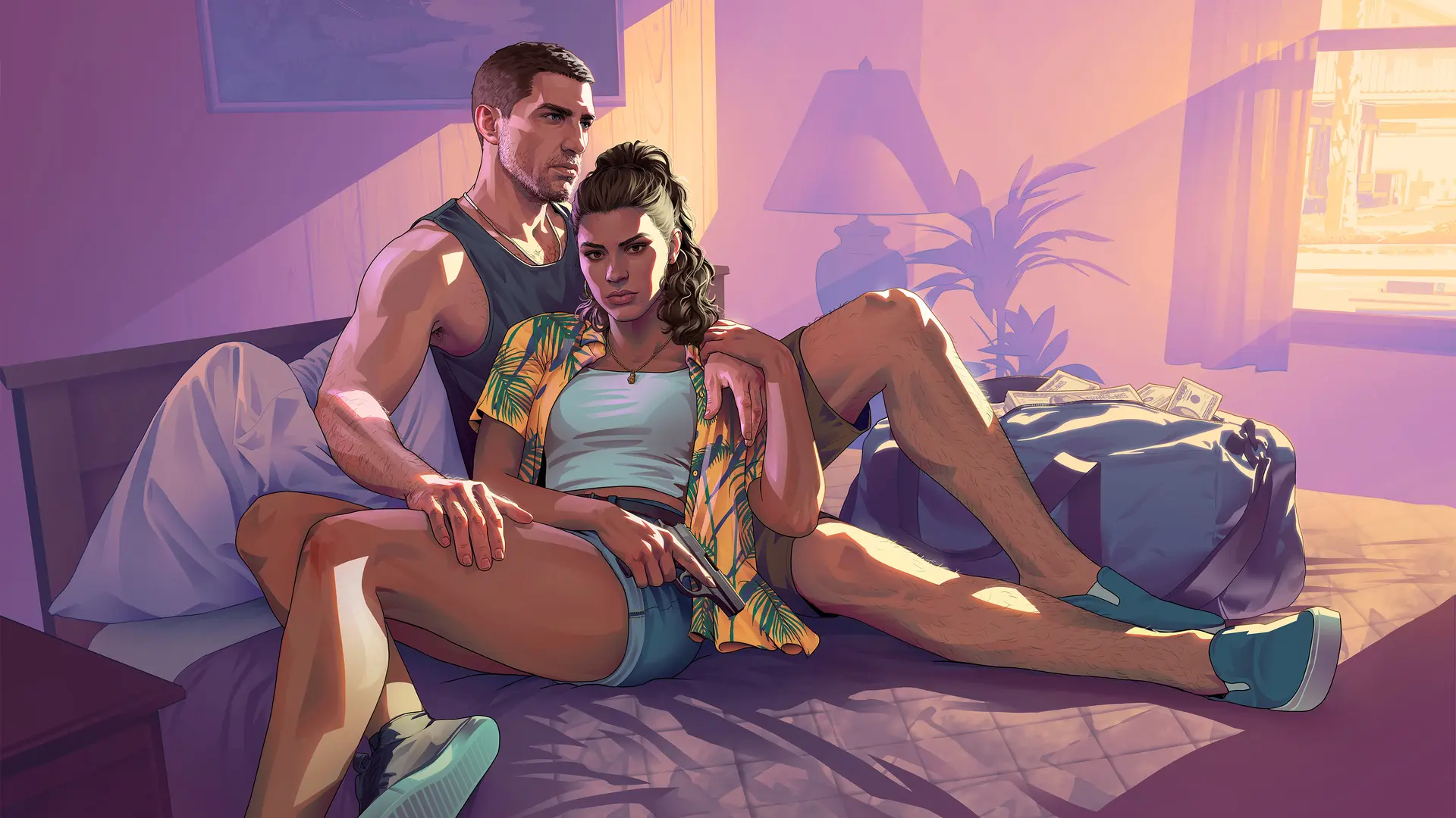 GTA 6 Jason and Lucia Wallpaper Full HD 07-09