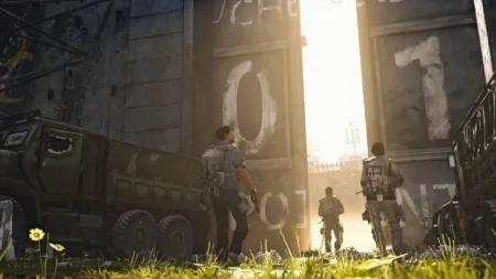 The Division 2 - Entrando em localidade com um enorme portão - Zona Cega Topo