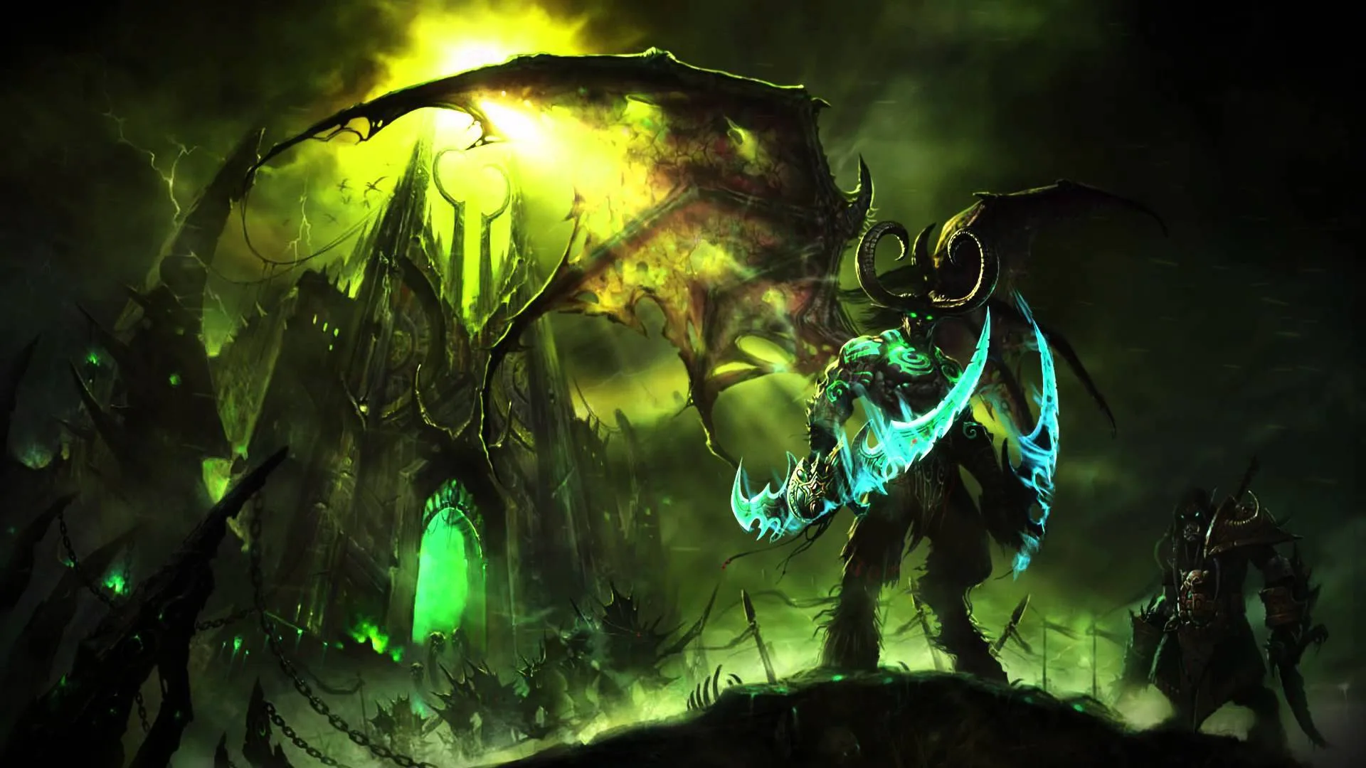 World of Warcraft Legion - Wallpaper Full HD com Illidan - 1920x1080
