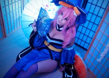 Belo cosplay da Tamamo no Mae, de Fate Grand Order, da Gica Belo cosplay da Tamamo no Mae, de fate - Gica 001
