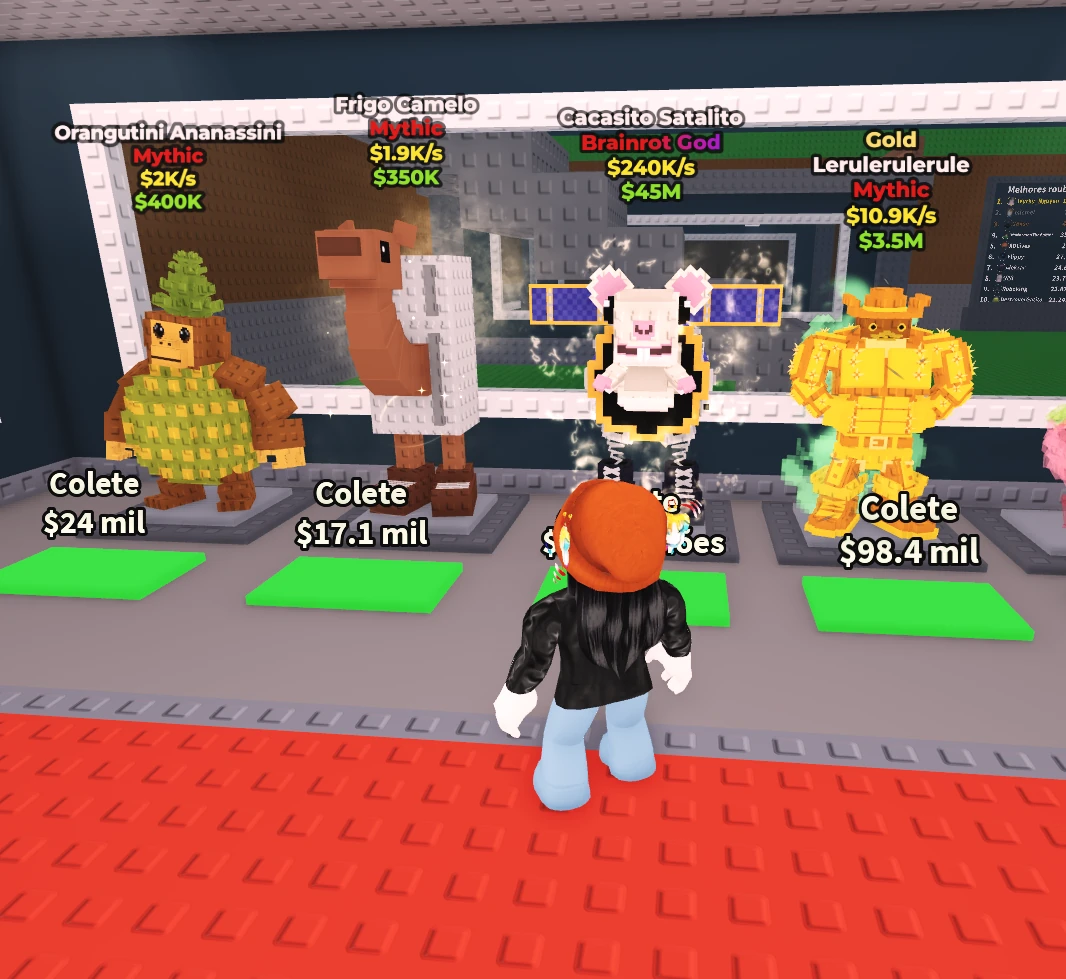 Brainrots míticos - Orangutini Ananassini, Frigo Camelo, e mais