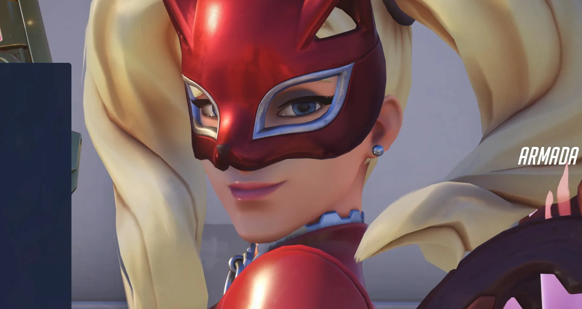 Progressão de Overwatch 2: Ranqueadas e partidas normais jogando com D.VA e Mercy, e usando as roupas de Persona 5 OW2 Jogando com a Mercy Pantera 02