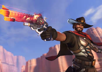 Overwatch 2: Impressões da arma mítica Ocaso Flamejante, do Cassidy Overwatch 2 - Ocaso Flamejante, do Cassidy - Arma 001