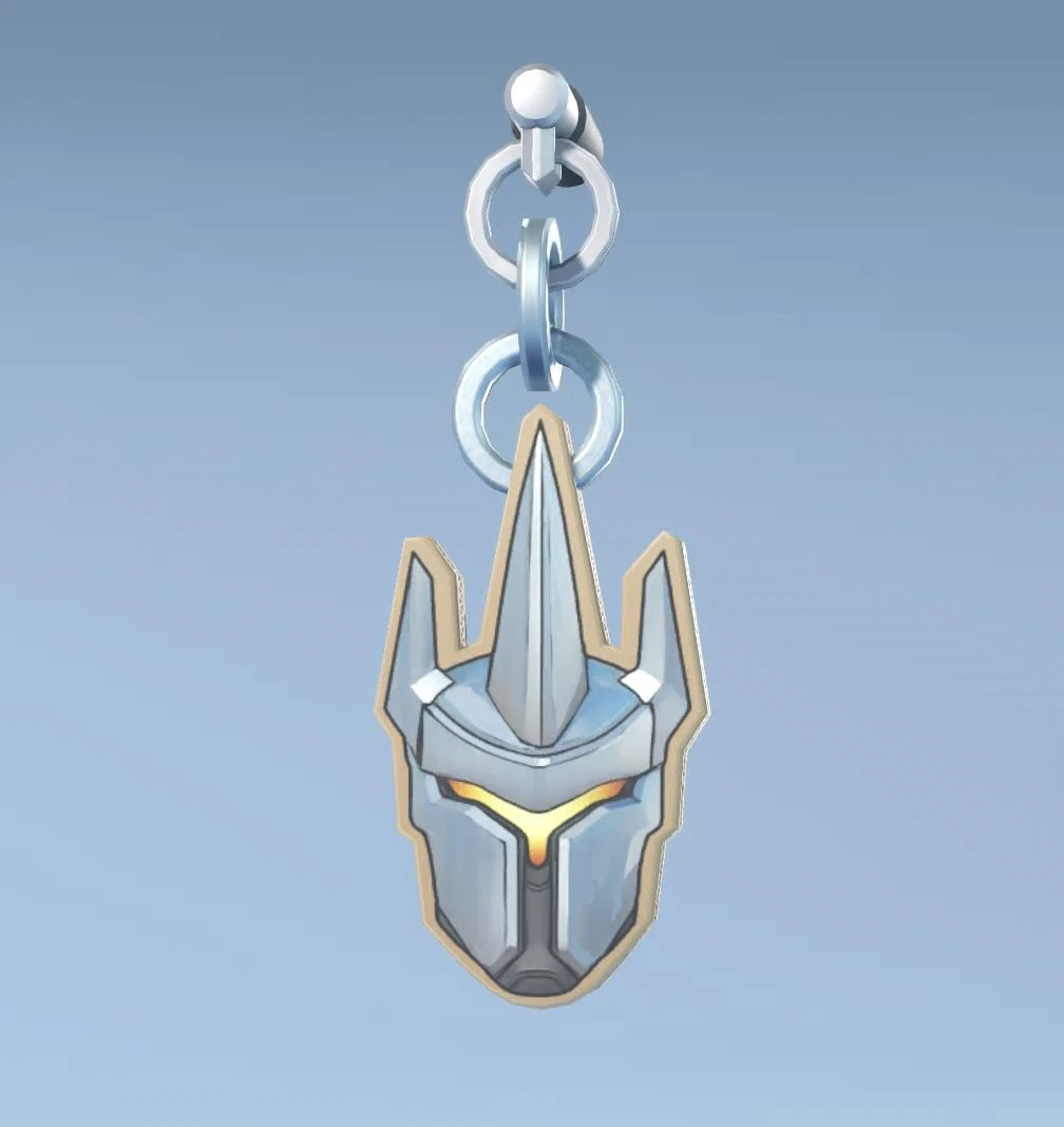 Pingente de arma com a máscara do Reinhardt