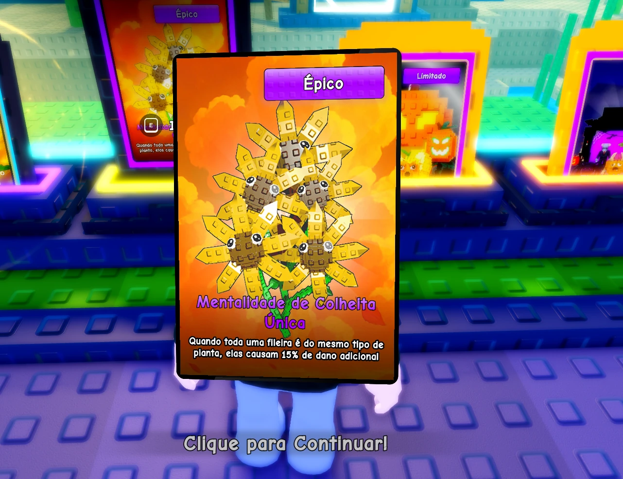 Carta de Plants vs Brainrots - Mentalidade de Colheira Única