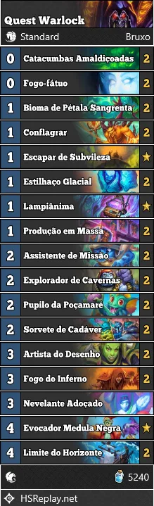 Deck de HS - Quest Warlock