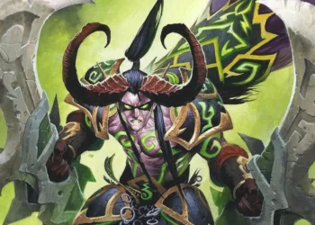 Deck de Hearthstone - Aggro Demon Hunter (Caçador de Demônios), do meta Através dos Percursos Temporais Hearthstone - Kayn Sunfury Art capa