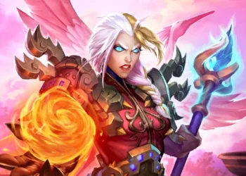 Deck de Hearthstone - Mago Elemental Baratinho (Meta de Através dos Percursos Temporais) Hearthstone - Red Crane Jaina Art capa