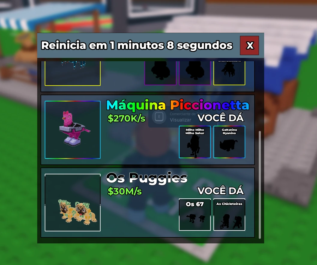 Loja do Roube um Brainrot no Roblox - Evento novo em breve 01