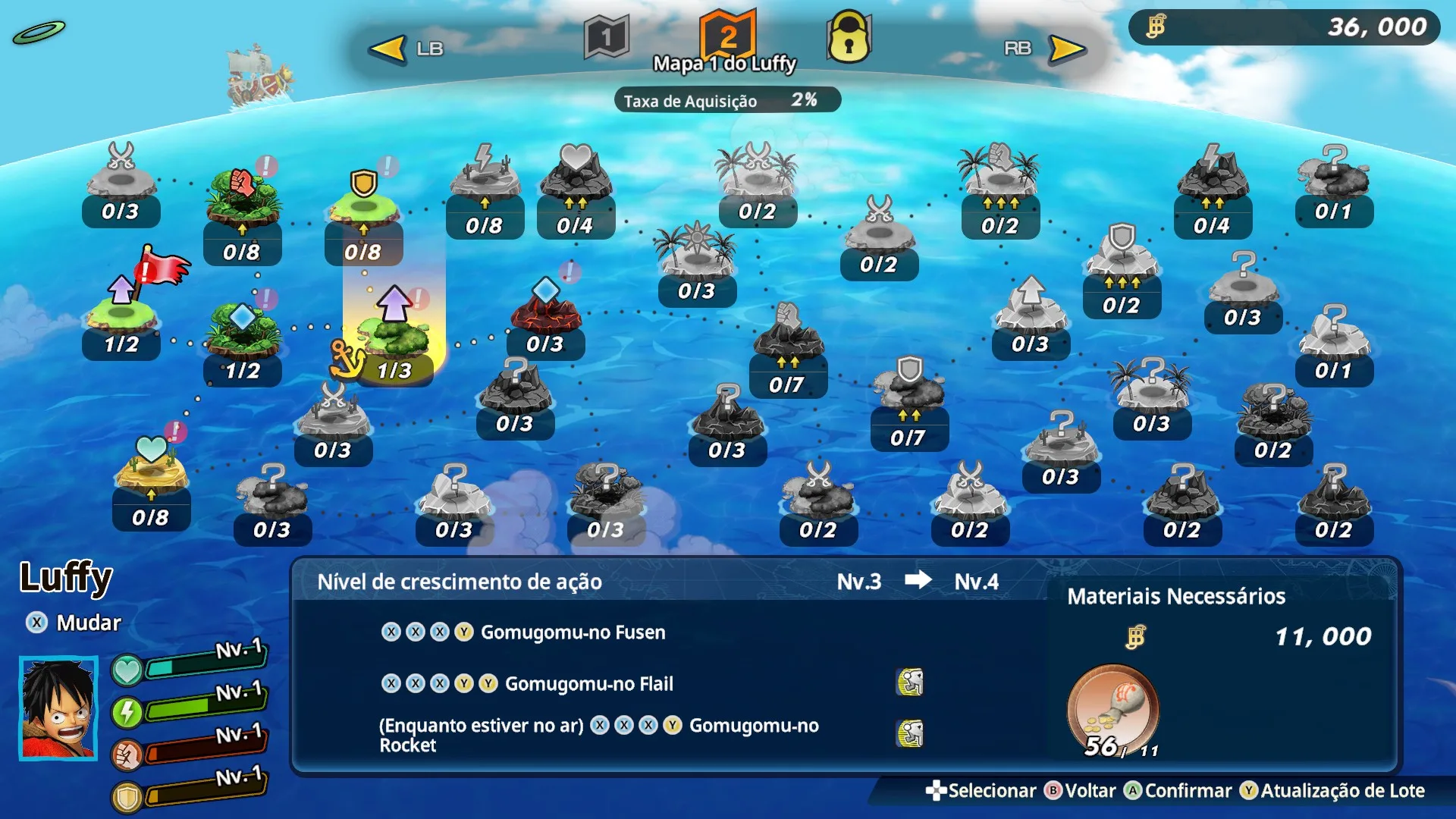 One Piece Puirate Warriors 4 - Destravando habilidades