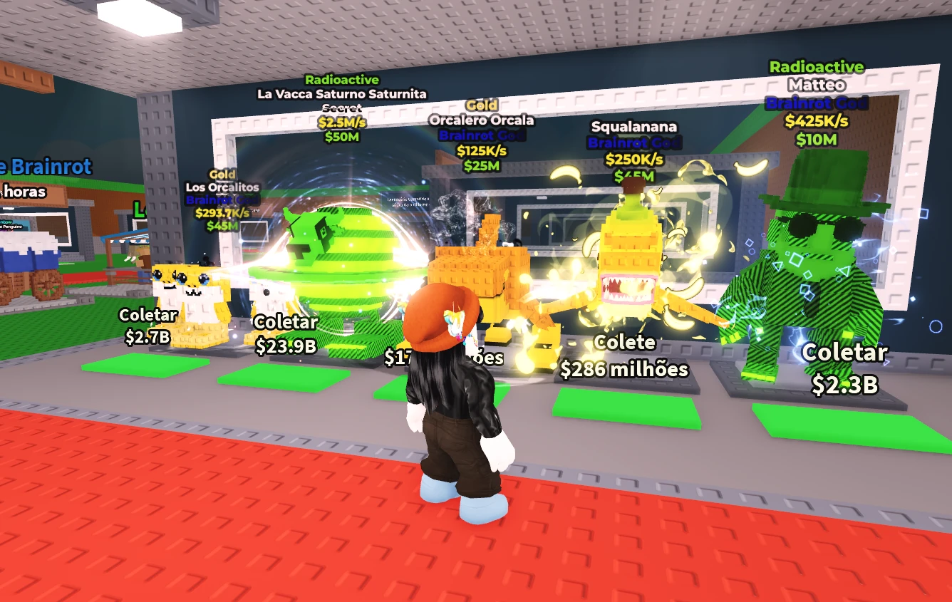 Roube um Brainrot teve evento em 23 de novembro, domingo ? Impressões do evento recente do game do Roblox Roube um Brainrot no Roblox - capa evento 23-11