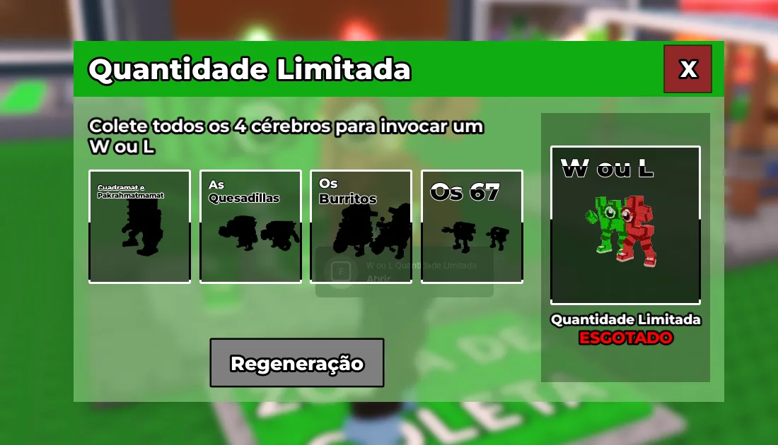 Roube um brainrot W ou L estoque esgotado