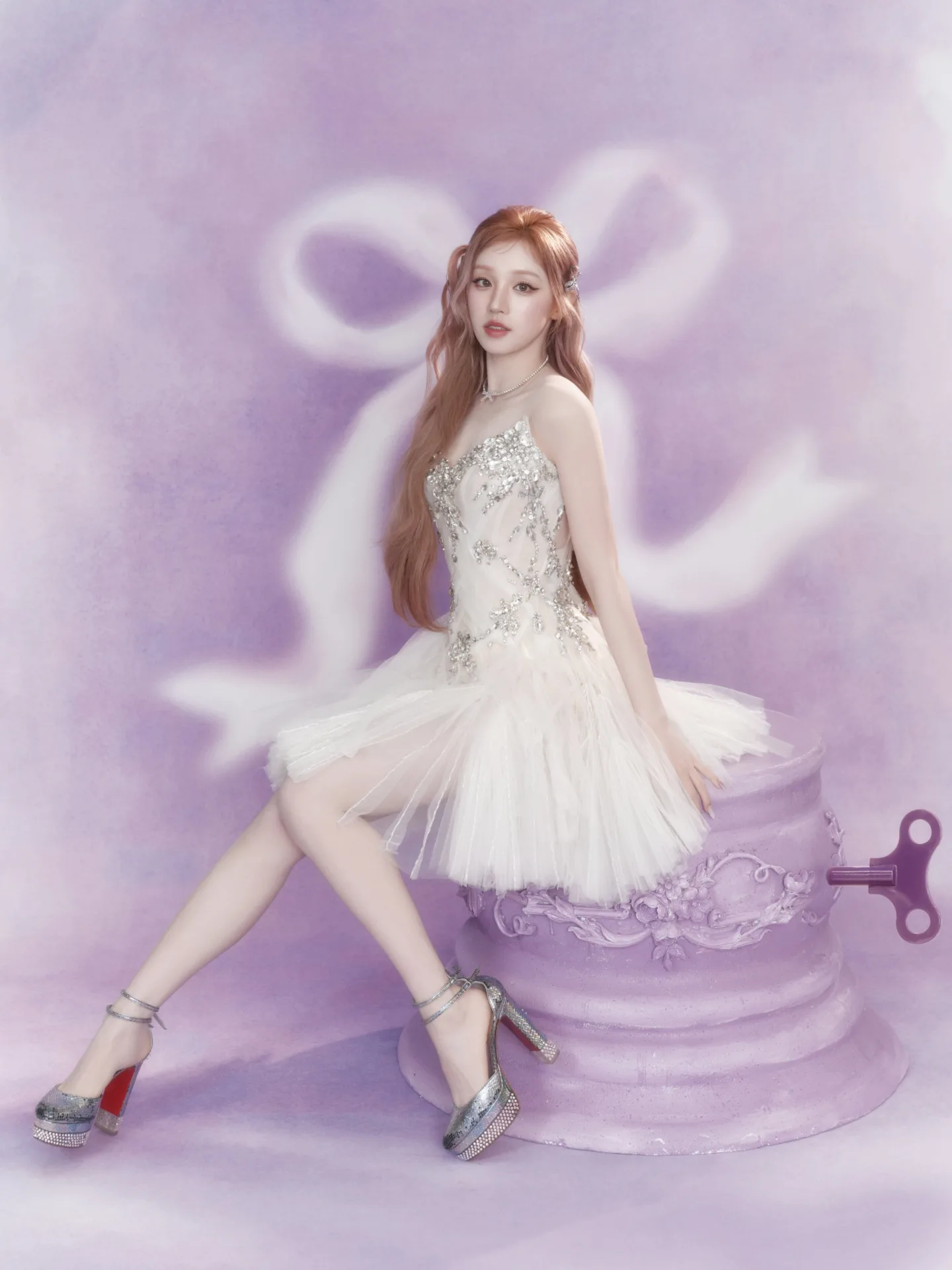 Yuqi, do i-dle, usa belo vestido branco em evento (SNS Updates) 02