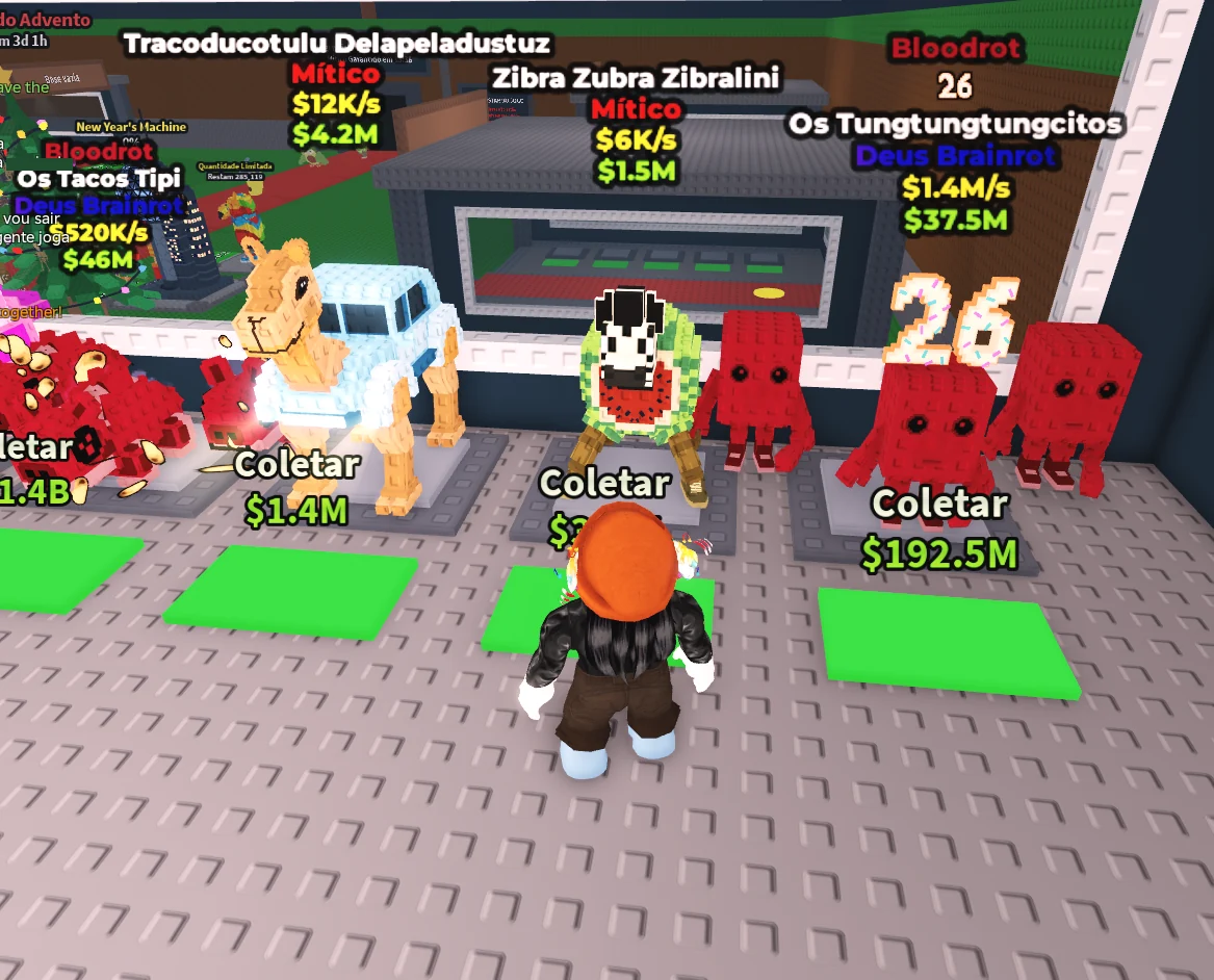 Novos brainrots do evento de Ano Novo 2026