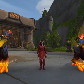 World of Warcraft - Capa transmog vermelho Fevereiro 2026 01