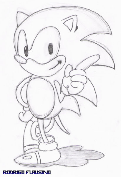 Desenho do Sonic