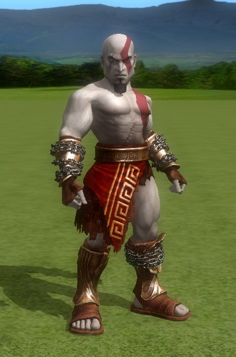 Kratos num jogo de golfe